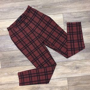 red/black flannel pants